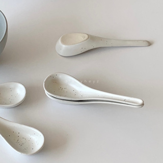 ช้อน ช้อนเซรามิค ช้อนกลาง freckles ceramic spoon | faryheyz