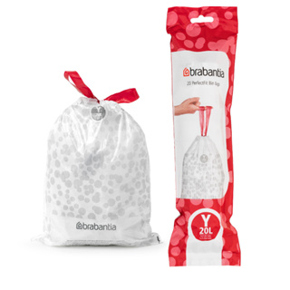 Brabantiaถุงขยะ สำหรับขนาด 20ลิตรBrabantia Perfect Fit Bags Code Y 20 Litre จำนวน 3 แพ็ค(60ใบ)