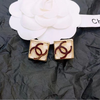 Chanel Vintage Letter Stud Earrings