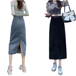 โปรโมชั่น : พร้อมส่ง กระโปรงยีน ทรงยาวผ่าหลัง งานน่ารักๆ ดูเรียบๆชิคๆ วินเทจ ผ้ายีนส์ไม่ยืด เนื้อผ้าไม่ระคายเคืองผิว มีทุกไซต์