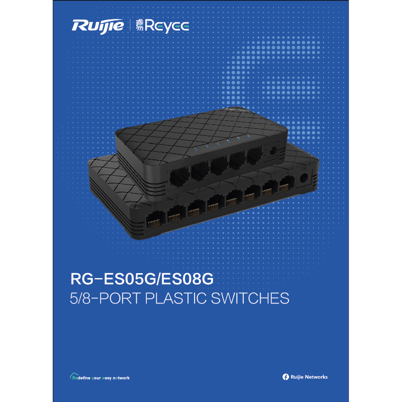 ruijie-8-port-รุ่น-rg-es08g-plastic-case-unmanaged-switches