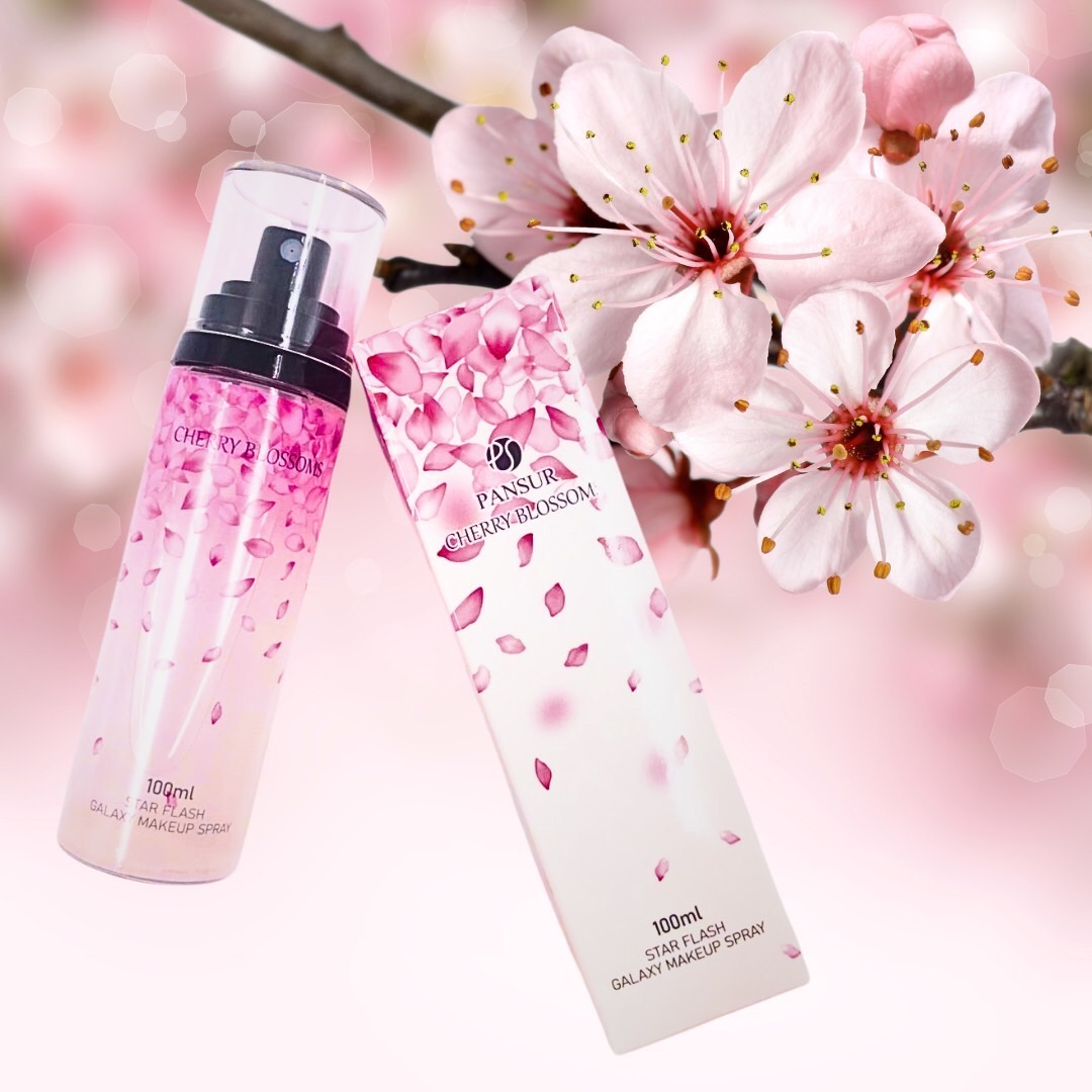 pansur-cherry-blossom-makeup-spray-สเปรย์ล็อกเครื่องสำอาง-ให้ใบหน้าชุ่มชื่น-ไม่ทำให้หน้าดรอปตลอดวัน