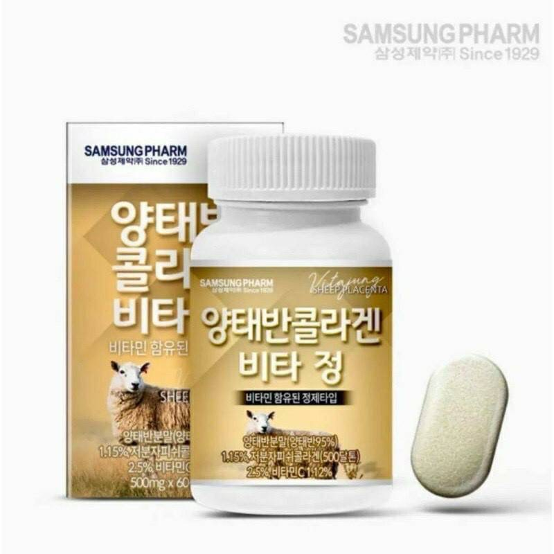 ขายเท-ลดราคาอยู่จ้า-โปรดอ่านก่อนซื้อน้า-samsung-pharm-sheep-placenta-collagen-500mg-60-เม็ด