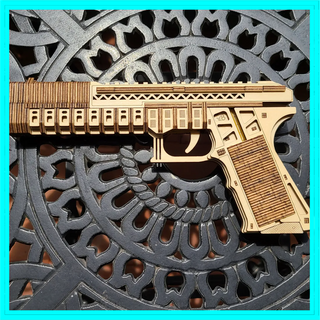 ☒ยูเครน ugear ไม้กลไกเกียร์รุ่นยางรัดปืนเด็กของขวัญ DIY ประกอบของเล่น