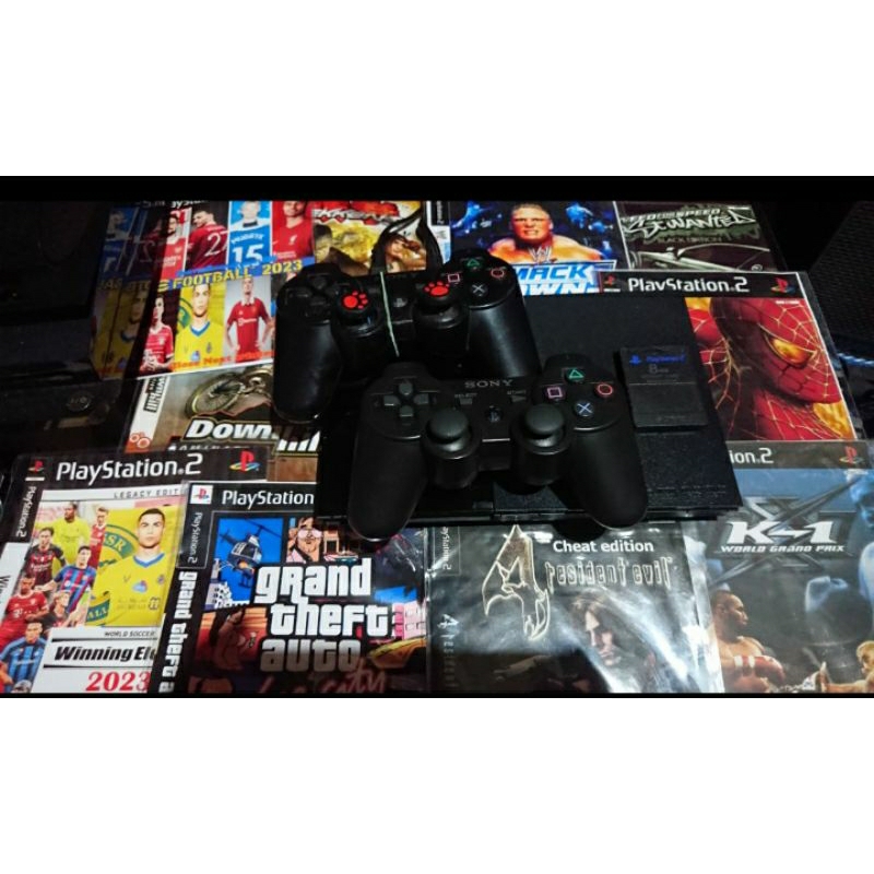 PS2 Slimรุ่น9 แถม2จอย +1เซฟ +เกมส์6แผ่นรวมบอล เล่นแผ่นก็อป PS2 Slimรุ่น9 แถม2จอย +1เซฟ +เกมส์6แผ่นรวมบอล เล่นแผ่นก็อป