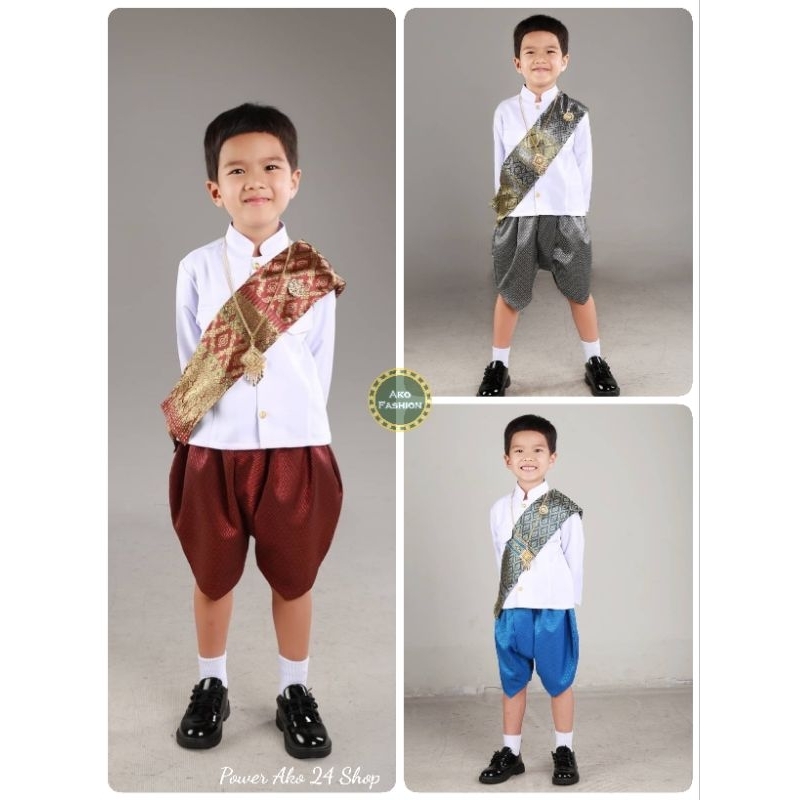 ชุดไทยเด็ก-ชุดไทยโจงกระเบน-เสื้อราชปะแตน-ชุดย้อนยุค