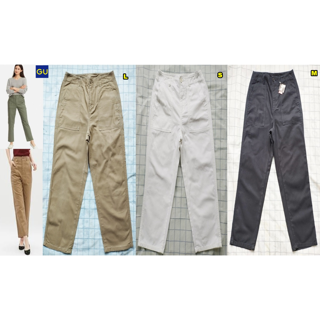 gu-uniqlo-chino-baker-pants-กางเกง-5-ส่วน-3-สี-ไซส์-s-m-l-ของแท้-สภาพเหมือนใหม่-ไม่ผ่านการใช้งาน