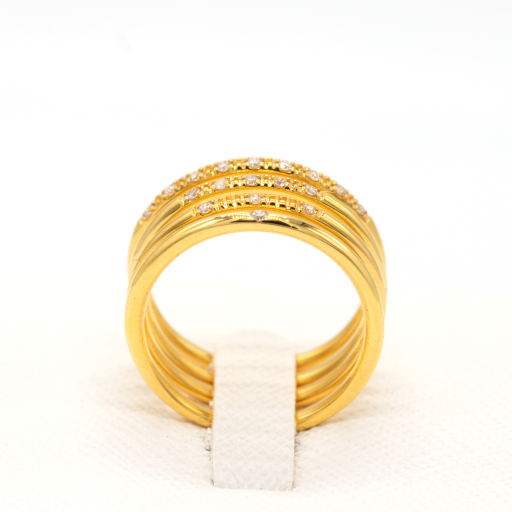 แหวนสไตร์มินิมอล-เพชร-9-เม็ด-แหวนเพชร-แหวนทองเพชรแท้-ทองแท้-37-5-9k-me752