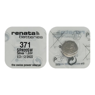 Renata ถ่านนาฬิกา/ถ่านกระดุม 371/SR920SW 1.55V ของแท้(แบ่งขาย1ก้อน)
