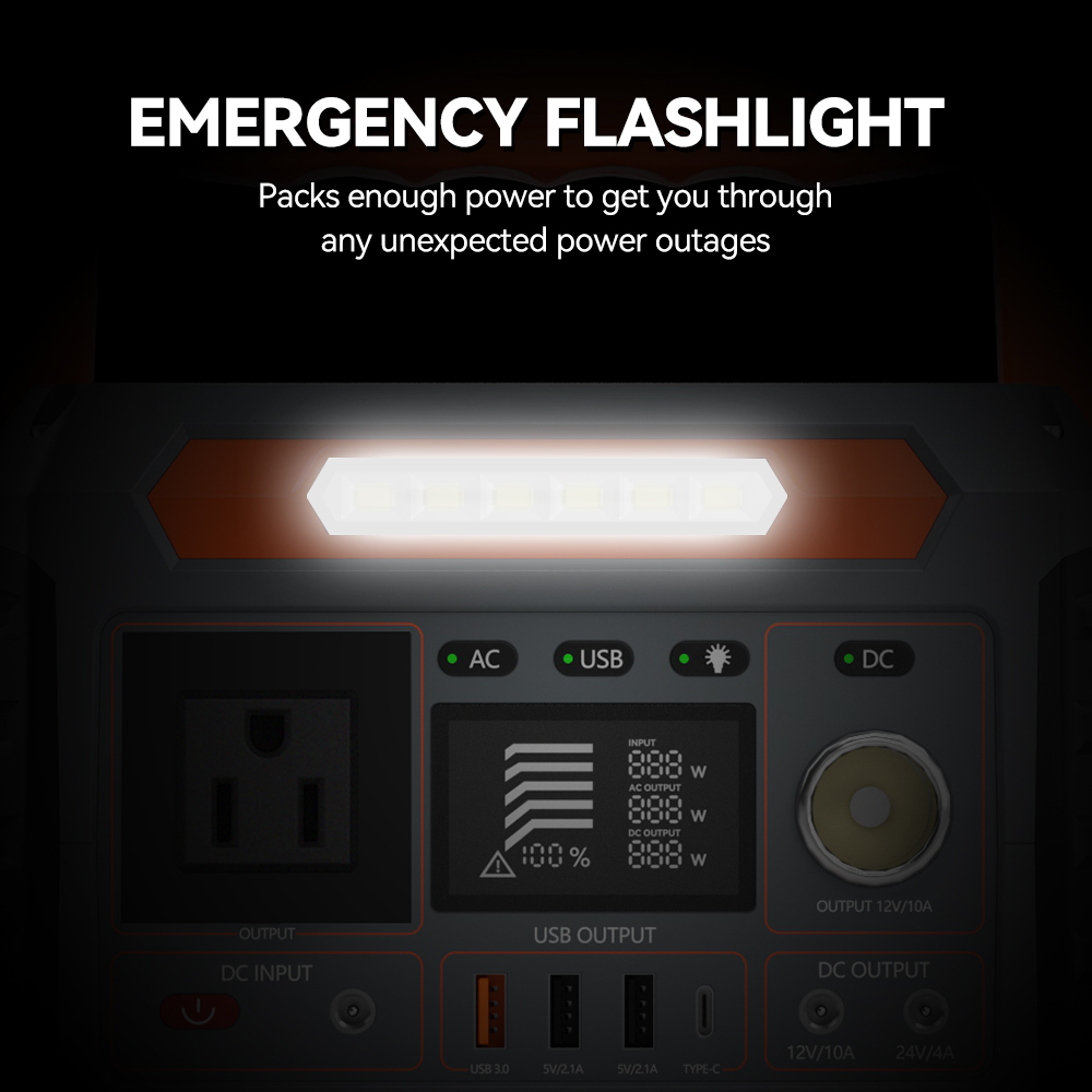 ใช้ขณะชาร์จ-flashfish-power-box-แค้มป์ปิ้ง-300w-288wh-portable-power-station-สำรองไฟ-camping-solar-power-supply