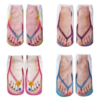 ถุงเท้า 3 มิติ 3D ดีไซน์แปลกใหม่ ตลก ขนาด 20 cm. #พร้อมส่งในไทย