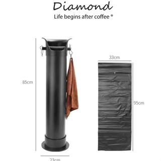 ❤ Diamond Coffee ขนาดใหญ่พิเศษ ถังขยะร้านกาแฟ ถังกากกาแฟสูงจากพื้นจรดเพดาน ผงกาแฟ เคาะถังตะกรัน Rubbish bag 25 PCS