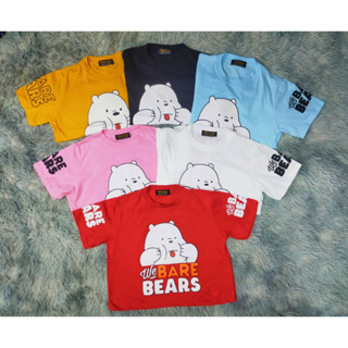 เสื้อครอปหมีทะเล้น สีหวาน น่ารักๆ สีสดใส
