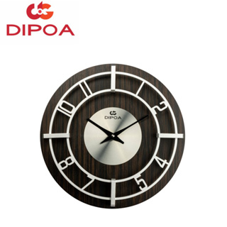 DIPOA New Arrival นาฬิกาแขวนไม้ รุ่น WN114BL สีดำ ขนาด : 39ซม. x 39ซม. x หนา 5.2ซม. Wall Clock