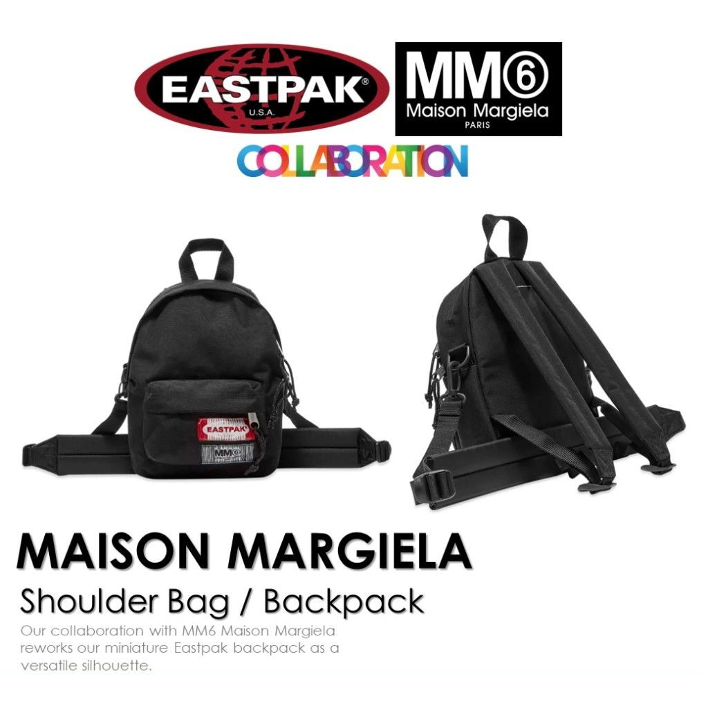 MM6 × EASTPAK / リュック/キャンバス/BLK/EK0A5BAUQ76 Eastpak รุ่น Shoulder Bag x MM6 MAISON MARGIELA / Backpack