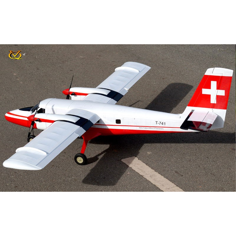 เครื่องบินน้ำมัน-ไฟฟ้า-dhc-6-twin-otter-swiss-version-ตัวลำไม้-สำหรับเครื่อง-46-ตัวลำเปล่าไม่รวมเครื่องยนต์-rc