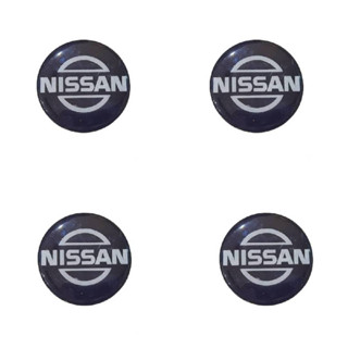 สติ๊กเกอร์เรซิ่นฝาล้อ nissan สีเงิน ฝาล้อขนาด 7 cm จำนวน 4 ชิ้น*มาร้านนี่จบในที่เดียว*