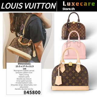 หลุยส์วิตตอง👜Louis Vuitton Alma BB Fan Bingbing / same paragraph สุภาพสตรี/กระเป๋าสะพายไหล่/กระเป๋าถือ