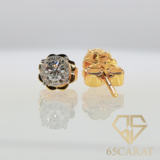 65Carat - ต่างหูเพชรแท้น้ำ100 เพชรเม็ดละ 8 ตัง รวม 16 ตัง