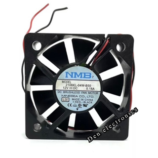 พัดลม NMB  Size 50x50x15. 12VDC 0.18A MODEL 2106KL-04W-B50 2สาย