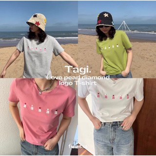 (PRE-ORDER) Tagi. Love pearl diamonds logo T-shirt