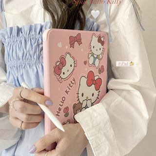 🎁ส่งของขวัญ🎁การ์ตูน Hello Kitty เคส for iPad Gen10 10.9 2022 Gen9 10.2 pro 11 2021 เคสไอแพด Air4 5 Case การหมุน 360