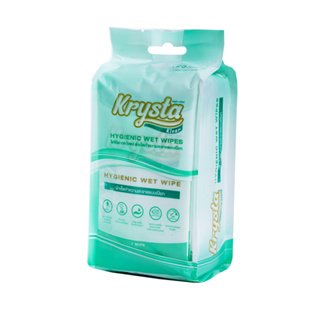 Krysta Klear : ผ้าเช็ดทำความสะอาดแบบเปียก คริสต้า เคลียร์_Wet Wipes (25 ซอง/แพ็ก)