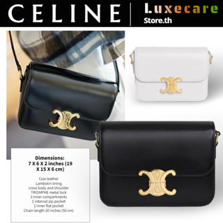 เซลีน👜Celine TEEN TRIOMPHE Women/Shoulder Bag สุภาพสตรี/กระเป๋าสะพายไหล่/กระเป๋าร่อซู้ล