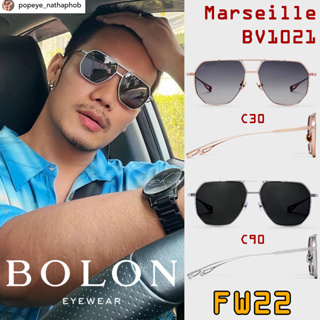 FW22 BOLON แว่นกันแดด รุ่น Marseille BV1021 C30 C90 เลนส์ Nylon [Titanium] แว่นของญาญ่า