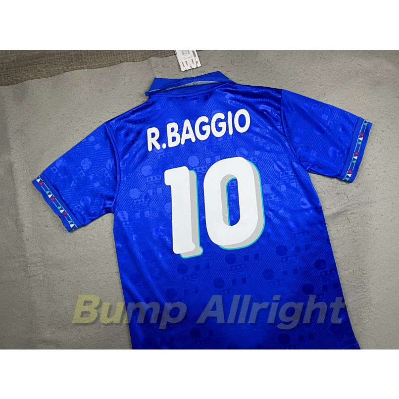 retro-เสื้อฟุตบอลย้อนยุค-vintage-ทีมชาติอิตาลี-italy-national-home-1994-10-baggio-เสื้อเปล่า