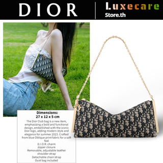 ดิออร์⏬Dior DIOR CLUB Women/Shoulder Bag สุภาพสตรี/กระเป๋าสะพายไหล่/กระเป๋าโซ่/กระเป๋าใต้วงแขน