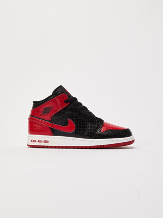 รองเท้า Jordan 1 Mid Bred Text (GS) ของแท้ 100%