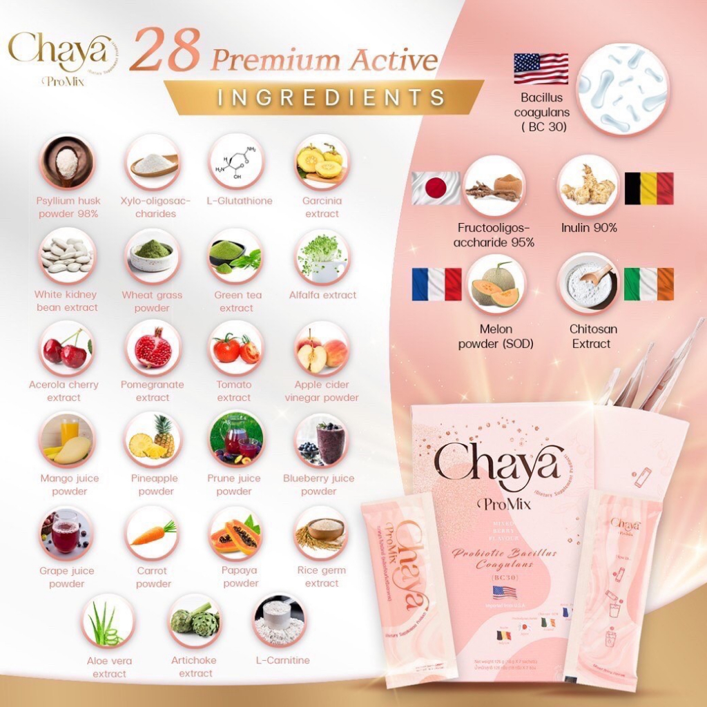 chaya-promix-ฌาญา-โปรมิกซ์-probiotic-prebiotic-fiber-นำเข้าจากต่างประเทศ