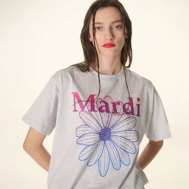 mardi-mercredi-flower-t-shirt-ddanji-gradation-จัดส่งฟรี-เสื้อยืดลายดอก-เสื้อยืดผู้หญิงแฟชั่น