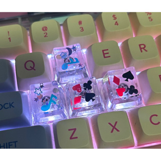 [ACL Keycap] ปุ่มคีย์บอร์ด OEM งานเรซิ่น แบบใส ธีม Poker และ Mermaid