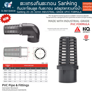 Sanking 20-32mm ตะแกรงกันตะกอน กันปลาโดนดูด กันตะกอน adapter สวมท่อน้ำ ท่อตู้ปลา ท่อน้ำ ปลาทะเล pvc upvc ปลาสวยงาม ปลา