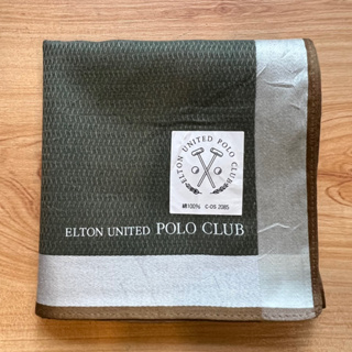 ผ้าเช็ดหน้าวินเทจผู้ชาย Elton United Polo Club แบรนด์เนมแท้ 💯%