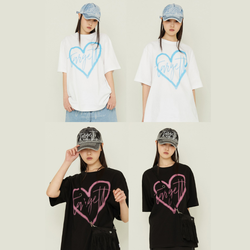 aland-เสื้อยืด-unisex-targetto-heart-logo-spray-tee-shirt-s-m-white-black