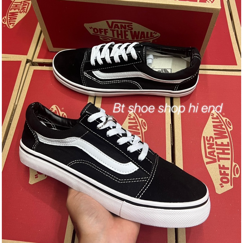 ลดเพิ่ม50-แวนโอลสคูล-vans-old-skoolสีดำ-รองเท้าผ้าใบผู้ชายผู้หญิงจากช็อปแท้-สินค้าพร้อมbox