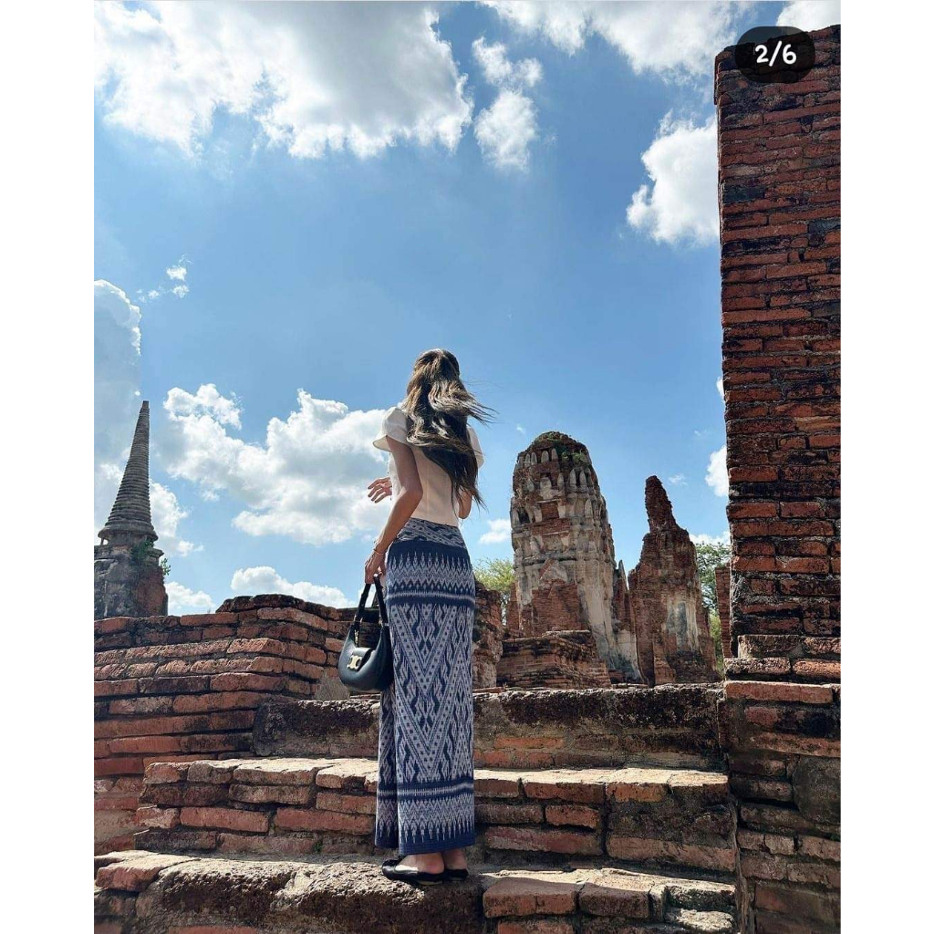 ผ้าถุงสำเร็จลายลิซ่า ผ้าฝ้ายพิมพ์ลาย เชือกผูกข้าง สีสวยสดใส ส่งไว By นครพนม พร้อมส่ง มุมมองที่ 3