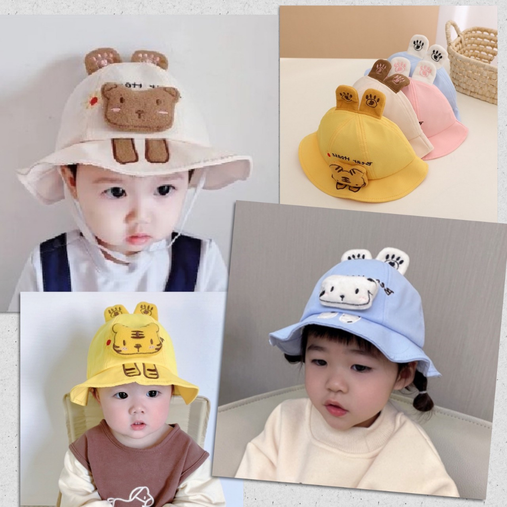 หมวกเด็ก-สัตว์น่ารัก-หมวกกันแดดเด็ก-มีสายคล้อง-นุ่มเบา-ระบายอากาศ-ใส่สบาย-เกรดพรีเมี่ยม