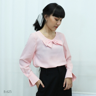 AMILA Blouse AM-B625 ชีฟองชีราเม้นท์ แขนยาว FS20230619