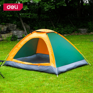 Deli เต็นท์สนาม เต็นท์นอนแบบกางอัตโนมัติ เต็นทืแคมปิ้ง ติดตั้งง่าย พับเก็บง่าย ระบายอากาศได้ดี กางอัตโนมัติ Camping Tent