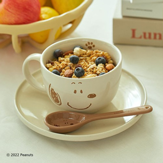 ( พร้อมส่ง ) Snoopy Ceramic Cereal Bowl & Spoon Set ชุดแก้ว+ช้อนสนูปปี้