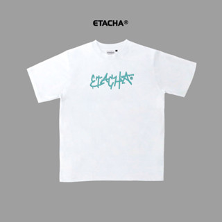 เสื้อ Oversized ETACHA แขนสั้น  สีขาว พิมพ์ลาย  E Star Font Mint