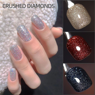 Flash Diamond Nail Polish（7.3ml/15ml）สีเจล สีทาเล็บเจล สีเจลแฟลชไดมอนด์กลิตเตอร์ รุ่น ยาทาเล็บเจล สีเล็บเจล