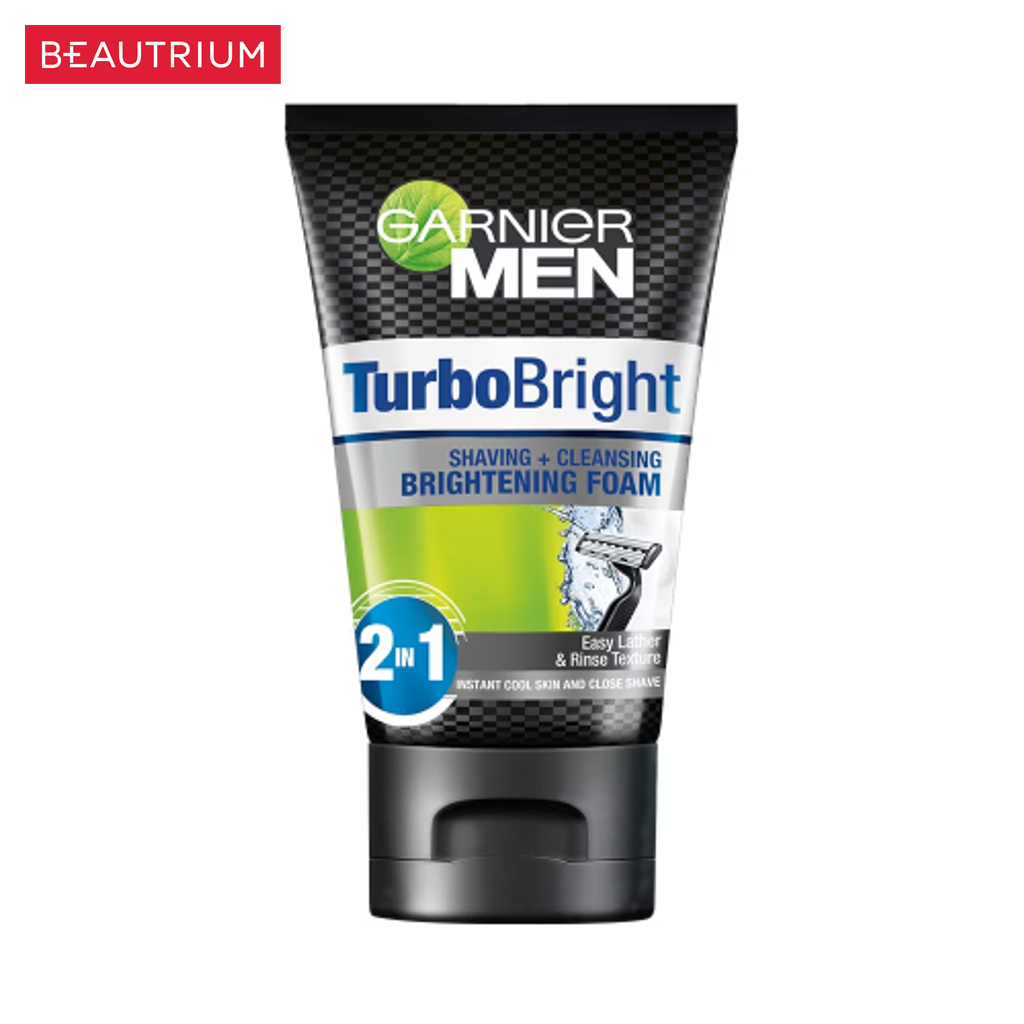 garnier-men-turbobright-shaving-cleansing-brightening-foam-โฟมล้างหน้า-100ml