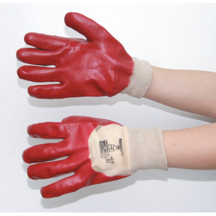 tuffsafe-ถุงมือพีวีซี-mechanical-hazard-gloves-red-natural-cotton-liner-pvc-coating-4-2-2-1-size-9