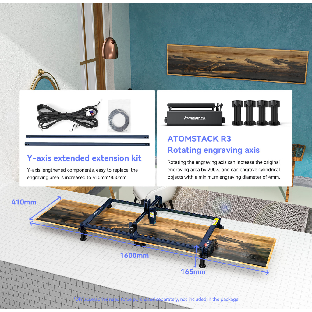 atomstack-a10-pro-เครื่องแกะสลักเลเซอร์เครื่องแกะสลักพื้นที่แกะสลักส่วนขยายชุดขยายเพลา