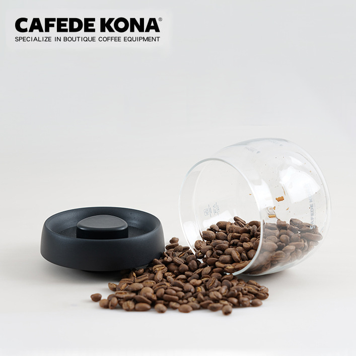 cafede-kona-โหลแก้วสูญญกาศ-ขวดแก้วใส่เมล็ดกาแฟ-vacuum-glass-canister